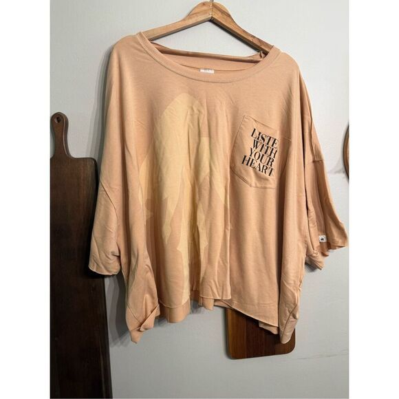 Disney Tan Boat Neck Pocahontas Listen With Your Heart T-Shirt Plus Size 3X - Picture 1 of 4